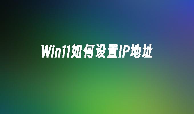Win11如何设置IP地址