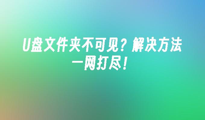 U盘文件夹不可见？解决方法一网打尽！