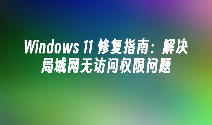 Windows 11 修复指南：解决局域网无访问权限问题