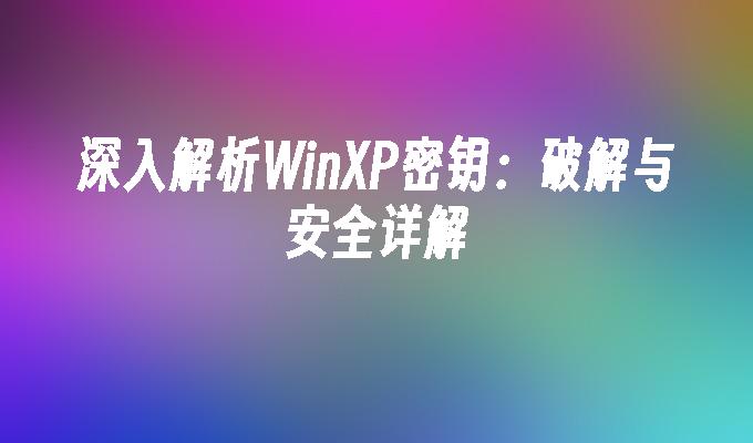 深入解析WinXP密钥：破解与安全详解